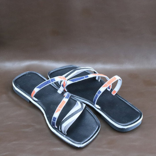 Damen verstellbare Zehentrenner-Sandalen mit geflochtenem Riemen R&B