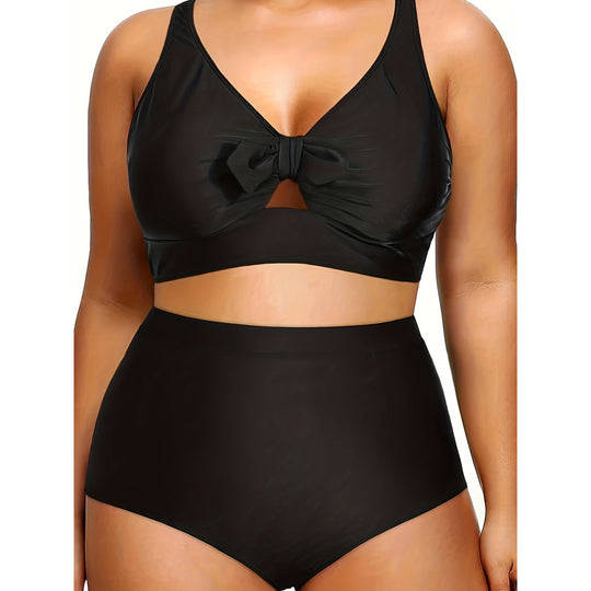 Damen Hochtailliertes Bikini-Set mit modischem Cut-Out R&B