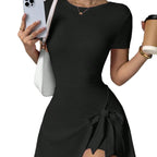 Damen Sportliches Wickel-Kleid R&B