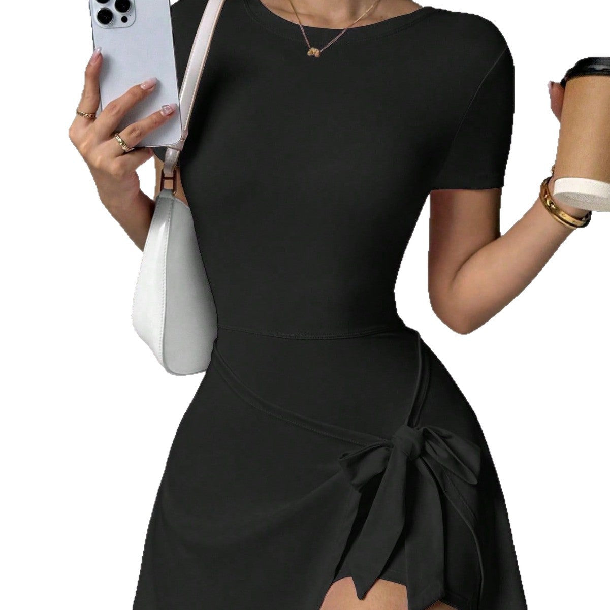 Damen Sportliches Wickel-Kleid R&B