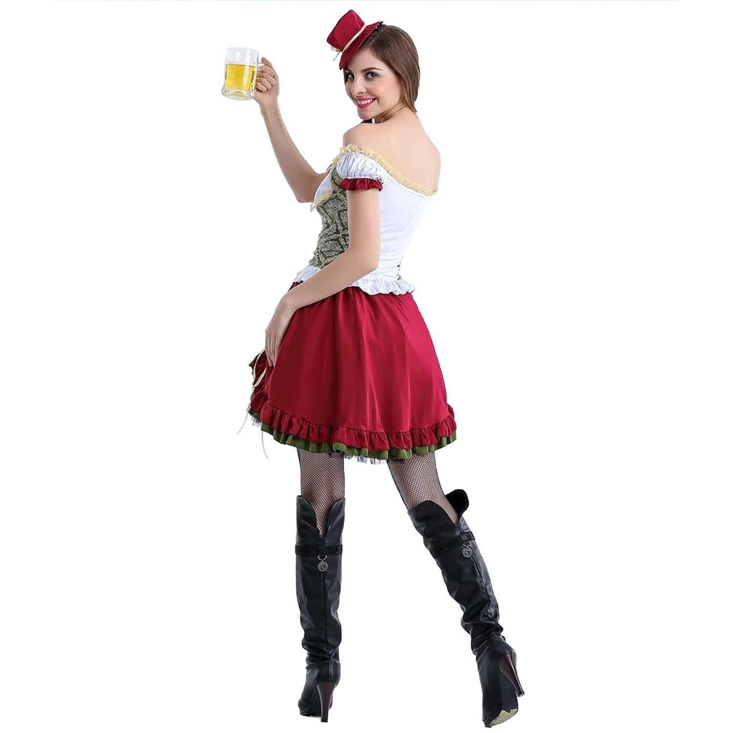 Damen Trachtenkostüm mit eleganten Rüschen und romantischem Mieder R&B