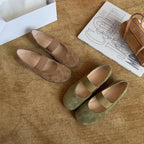 Damen Ballerinas mit modischem Riemchen und samtigem Obermaterial R&B