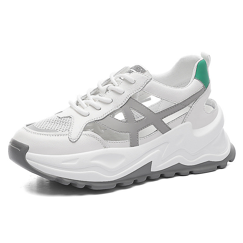 Damen Modische und komfortable Sneakers mit atmungsaktivem Mesh-Heel und stoßdämpfendem Fußbett R&B