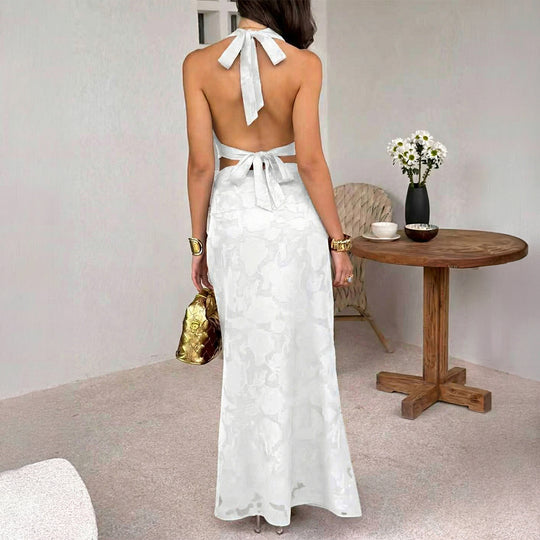 Damen Maxikleid mit elegantem Wickelausschnitt und floralem Design R&B