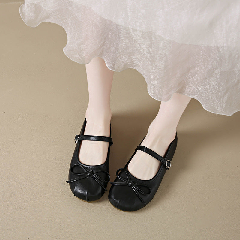Damen Ballerinas mit verstellbarem Riemen und schickem Schleifen-Detail R&B