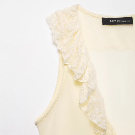 Damen Rüschenbluse mit Spitzenverzierung R&B