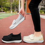 Damen Atmungsaktive Slip-On Freizeitschuhe mit verstellbarem Klettverschluss R&B