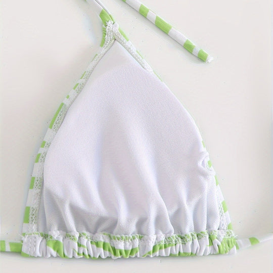 Damen Triangel-Bikini Set mit modischer Wickeltunika R&B