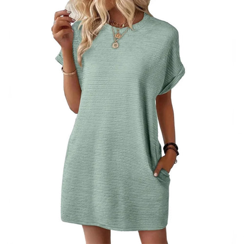 Damen Casual-Kleid mit lässigem Schnitt und praktischen Taschen R&B
