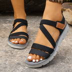 Damen Sportliche Sandalen mit verstellbarem Klettverschluss und rutschfester Sohle R&B