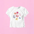 Damen Crop-T-Shirt mit maritimem Motiv R&B