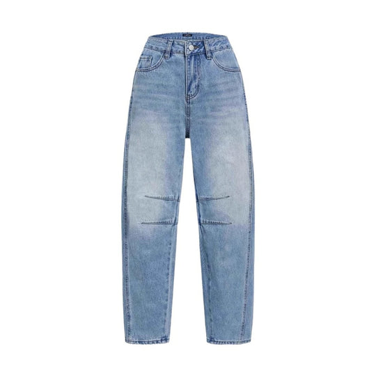 Damen Hoch Taillierte Baggy Jeans R&B