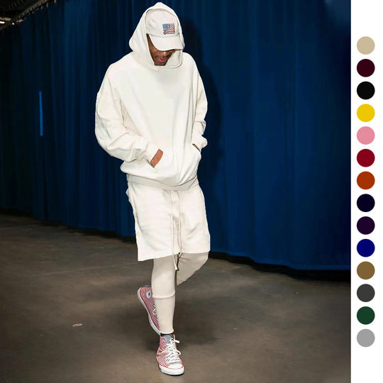 R&B Herren Hoodie-Shorts-Set mit Kängurutasche