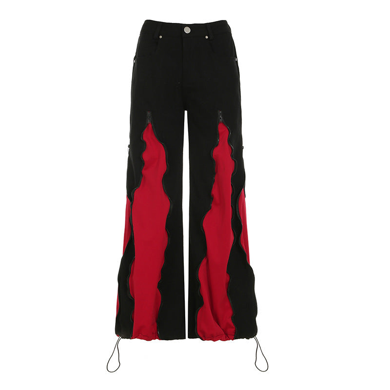 Damen sportliches Crop-Top mit modernem Print und schmalen Trägern R&B