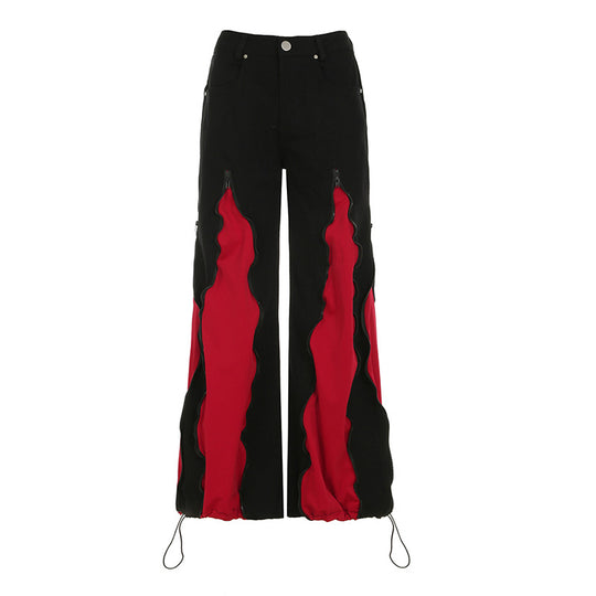 Damen sportliches Crop-Top mit modernem Print und schmalen Trägern R&B