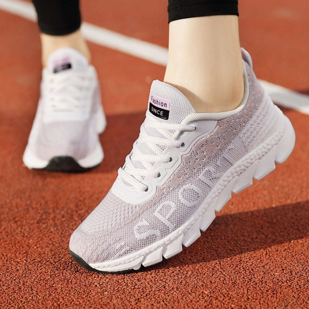 Damen Sportliche Sneakers mit atmungsaktiver Mesh-Oberfläche R&B