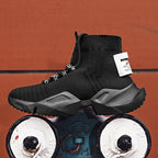 Damen High-Top Sneakers mit elastischem Strick und stylishem Design R&B