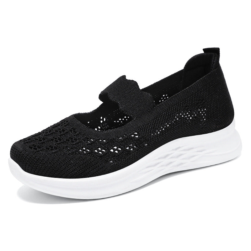 Damen Bequeme Slip-On Ballerinas mit floralen Details R&B