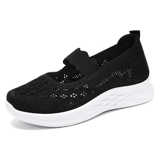Damen Bequeme Slip-On Ballerinas mit floralen Details R&B