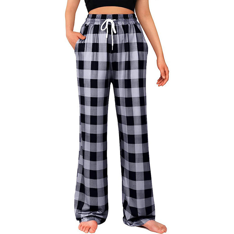 Damen Relaxed Fit Karierte Loungehose R&B