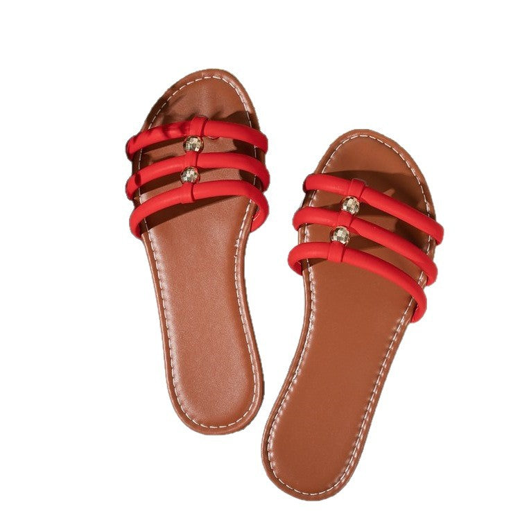 Damen Riemchen-Sandalen mit elegantem Schmuckdetail R&B