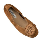 Damen Ballerinas mit zierlicher Blumenapplikation und weichem Veloursleder R&B