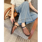 Damen moderne Slingback-Sandalen im Netzdesign