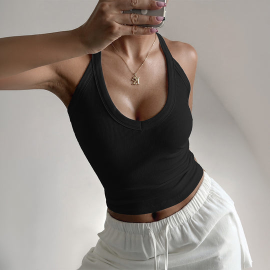Damen Sportliches Trägershirt mit modischem Bicolor-Design R&B