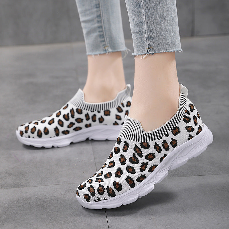 Damen Sportliche Sneakers im Leoparden-Design