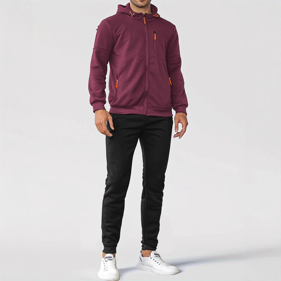 Herren Trainingsjacke mit praktischen Taschen und atmungsaktiver Funktion R&B