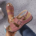 Damen Komfortable Sandalen mit verstellbaren Riemen R&B