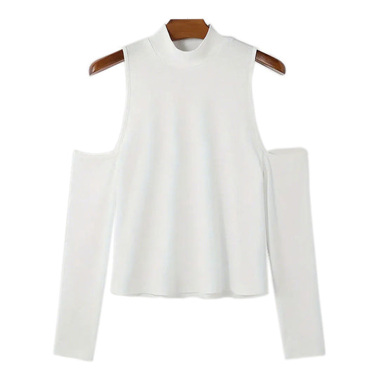 Damen Oberteil mit kaltem Schulterdesign R&B