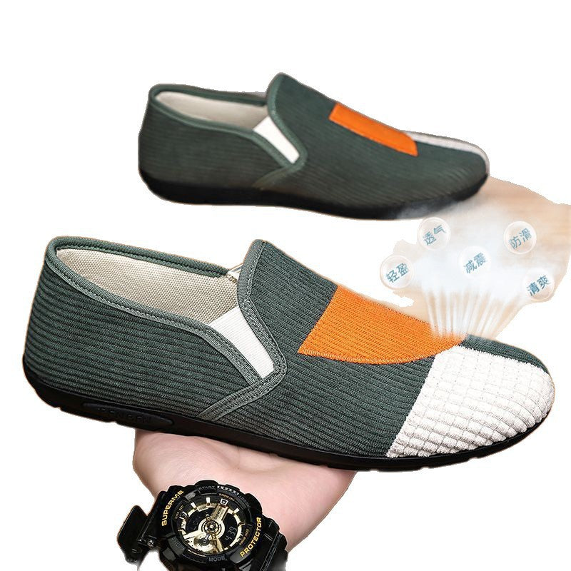 Damen lässige Slip-On Schuhe mit atmungsaktiver Oberflächenstruktur und rutschfester Sohle R&B