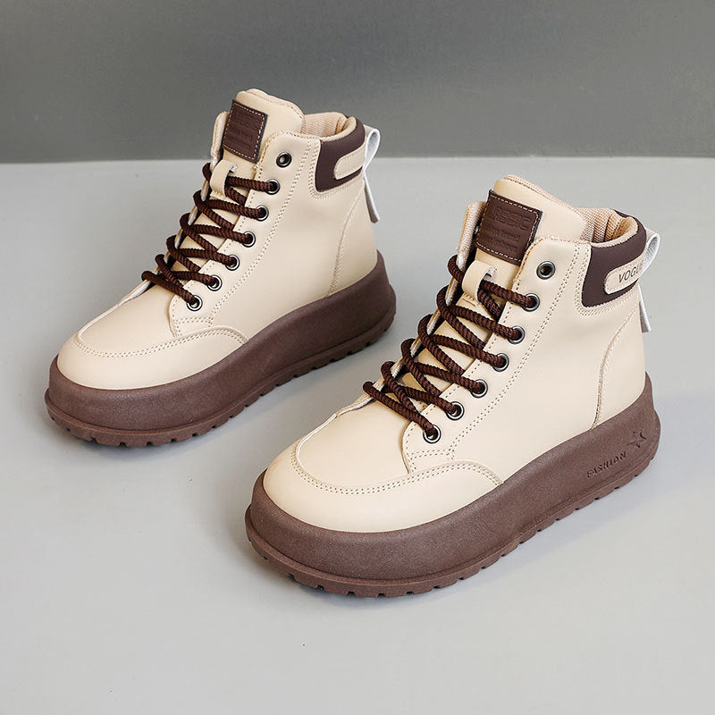 Damen modische High-Top Sneakers mit rutschfester Sohle und praktischem Schnürsystem R&B