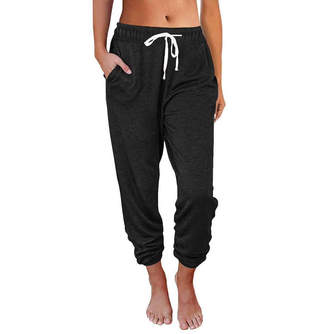 Damen bequeme Sweatpants mit Kordelzug und praktischen Taschen R&B