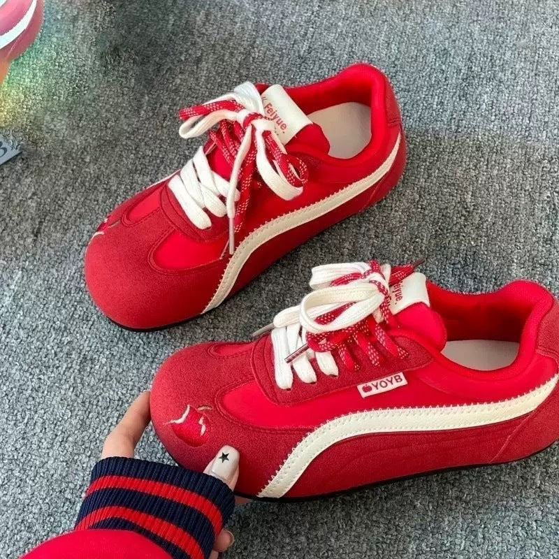 Damen Sportliche Sneakers mit innovativer Schnürung und farbenfrohem Design R&B