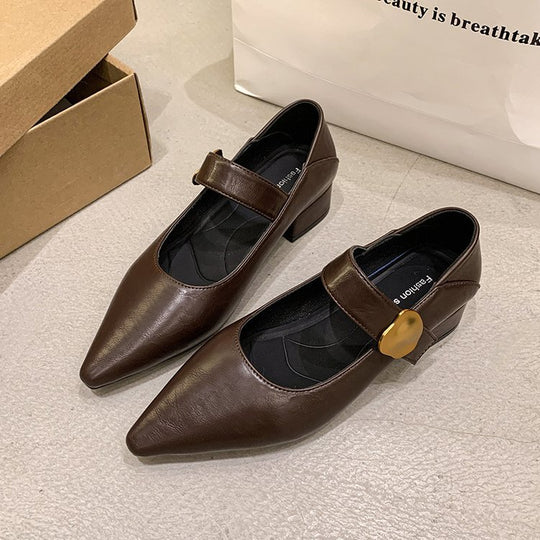 Damen elegante Pumps mit verstellbarem Riemen und edlem Design R&B