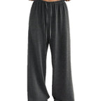 Damen weit geschnittene Freizeit-Hose mit bequemer Taille R&B