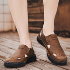 Herren atmungsaktive Leder Sandalen R&B
