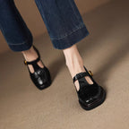 Damen Elegante Ballerinas mit modischer Schnallenverzierung R&B