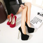 Damen High-Heel Pumps mit elegantem goldenen Absatz EB
