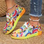 Damen Farbenfrohe Freizeitschuhe mit stylischem Grafikdesign R&B