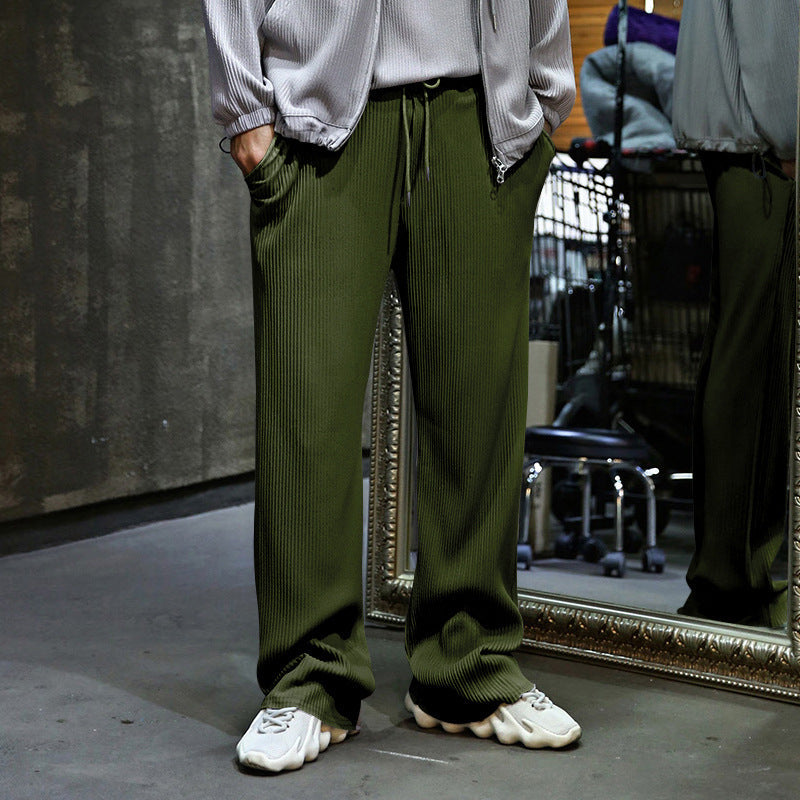Herren lässige Strickhose mit elastischem Bund und praktischen Eingrifftaschen R&B