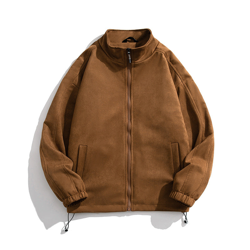Damen sportliche Fleece-Jacke mit hohem Kragen und seitlichen Reißverschlusstaschen R&B