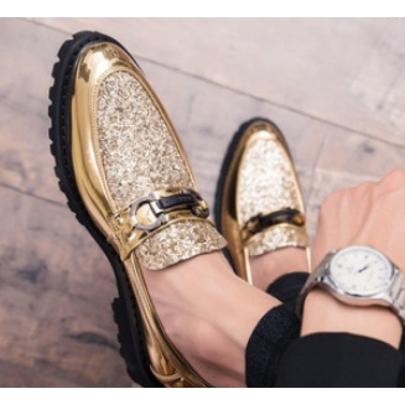Damen Elegante Mokassins mit glitzerndem Obermaterial und modischem Design R&B
