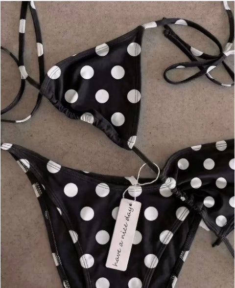 Damen Triangel-Bikini mit punktemuster R&B