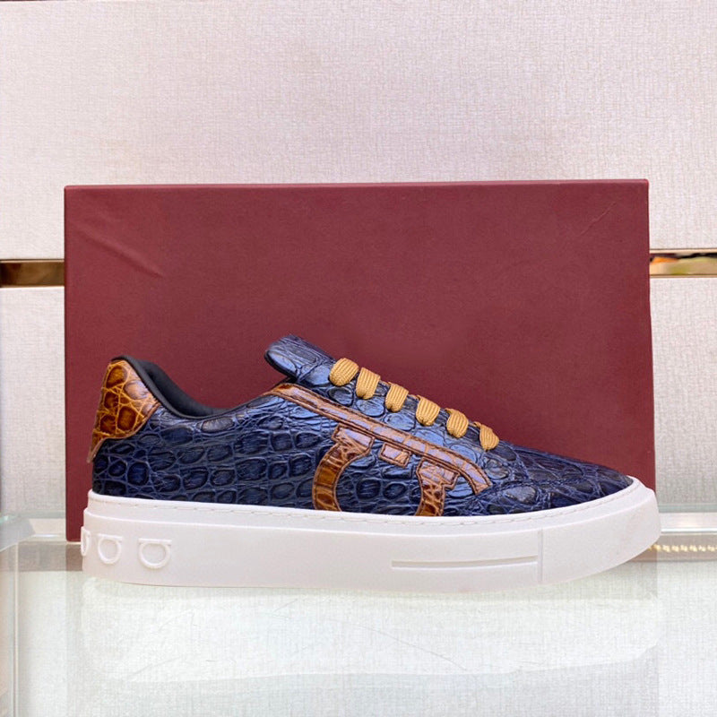 Damen Elegante Sneakers mit raffiniertem Krokodil-Design und modischen Akzenten R&B
