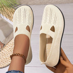 Damen bequeme Slip-On Schuhe mit luftiger Strickoberfläche R&B