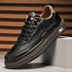 Damen Modische Ledersneaker mit dämpfender Laufsohle und eleganter Naht R&B