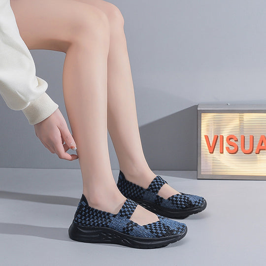 Damen Atmungsaktive Freizeitschuhe mit elastischem Riemen R&B